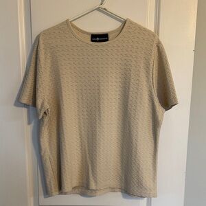 Sag Harbor Neutral Cream Knit Short Sleeve Top